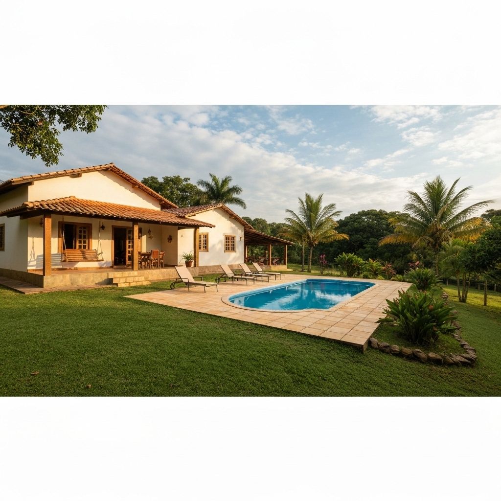 Casa de campo brasileña sustentable