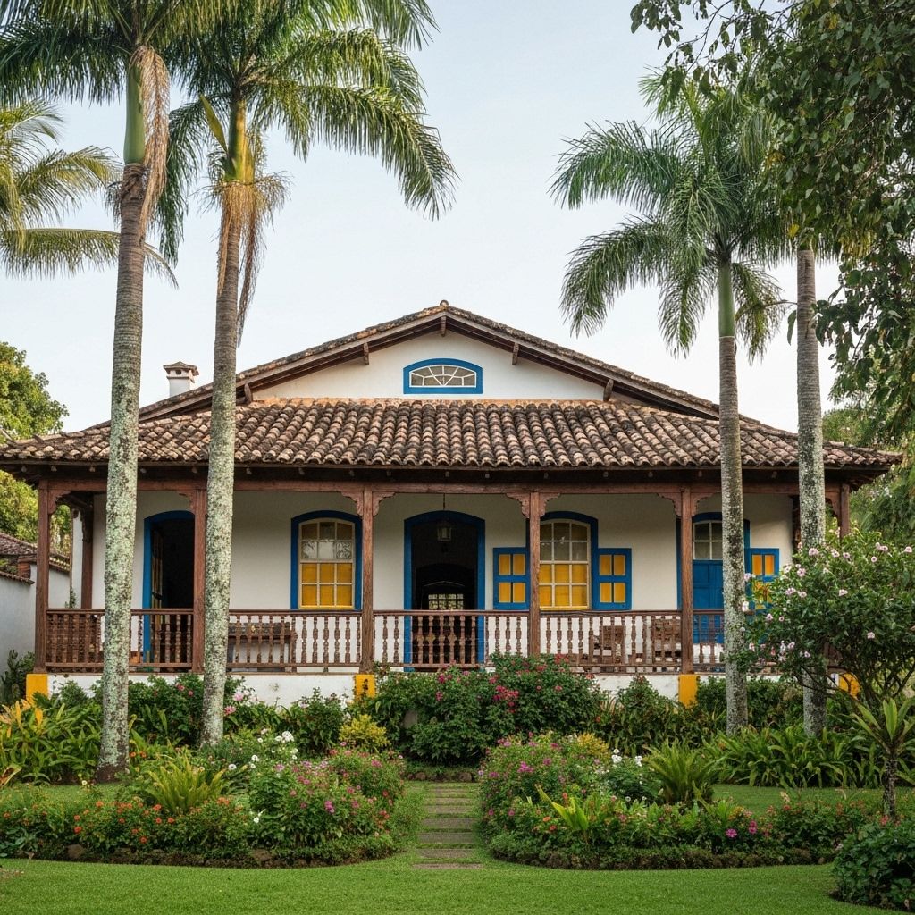 Casa de campo brasileña en la propiedad