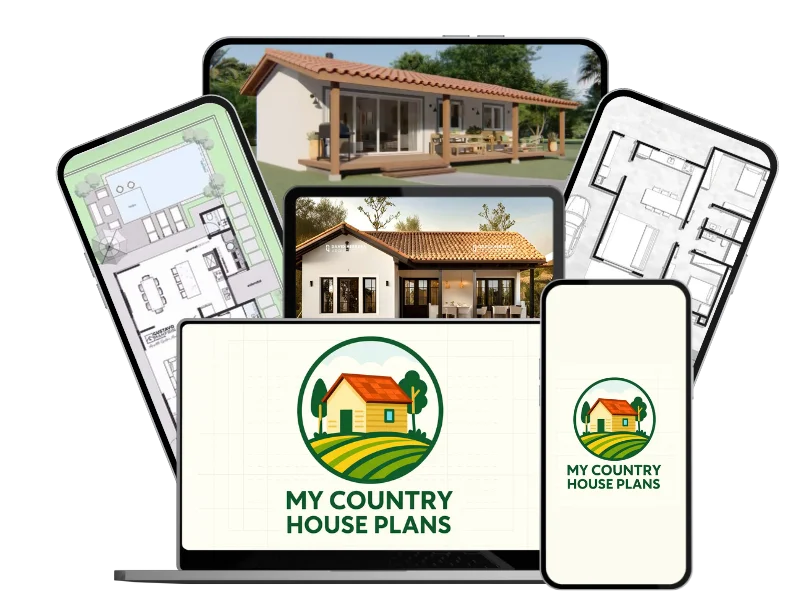 Rural home blueprints - Access on computer, mobile phone or print