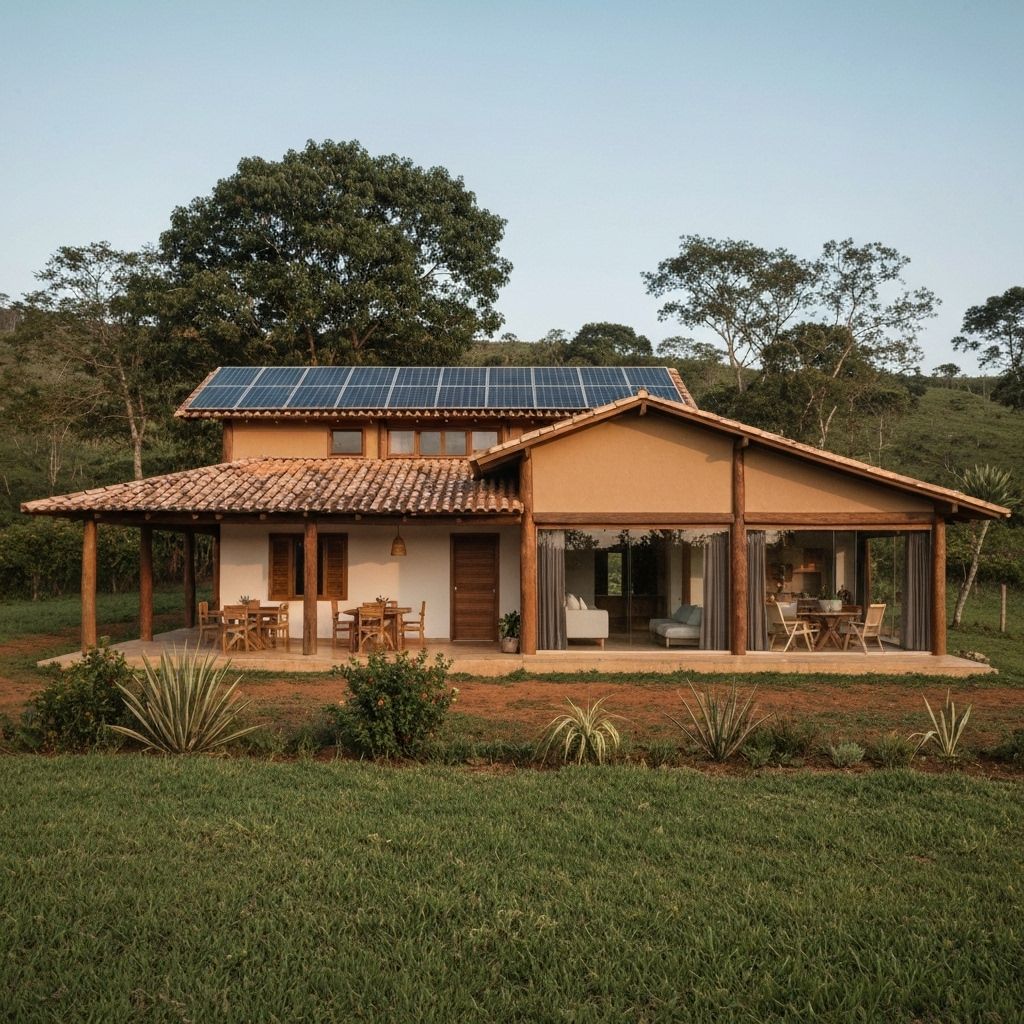 Casa de campo brasileña en la quinta