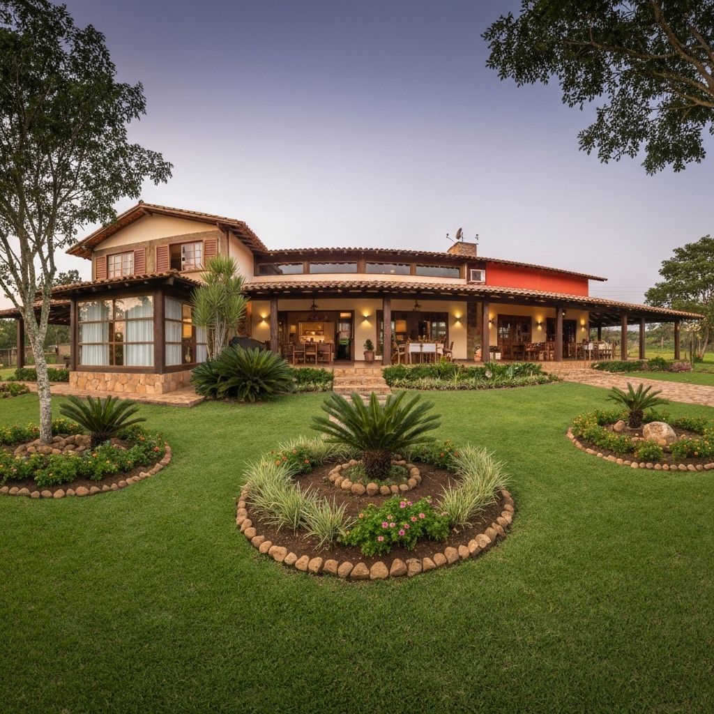 Casa de campo brasileña construida